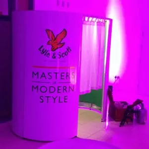 Branded photo booth for a corporate event