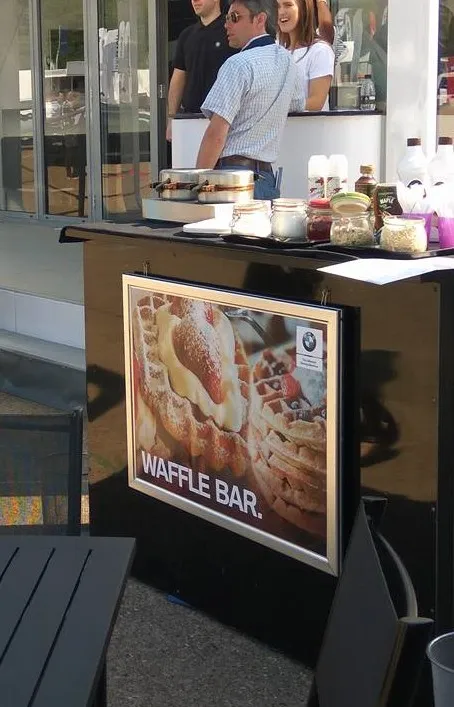Branded waffle bar