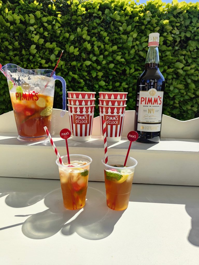 Pimms cart serving summer drinks