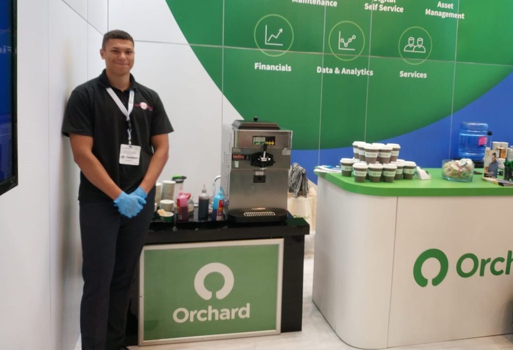 Branded ice cream bar at a corporate event