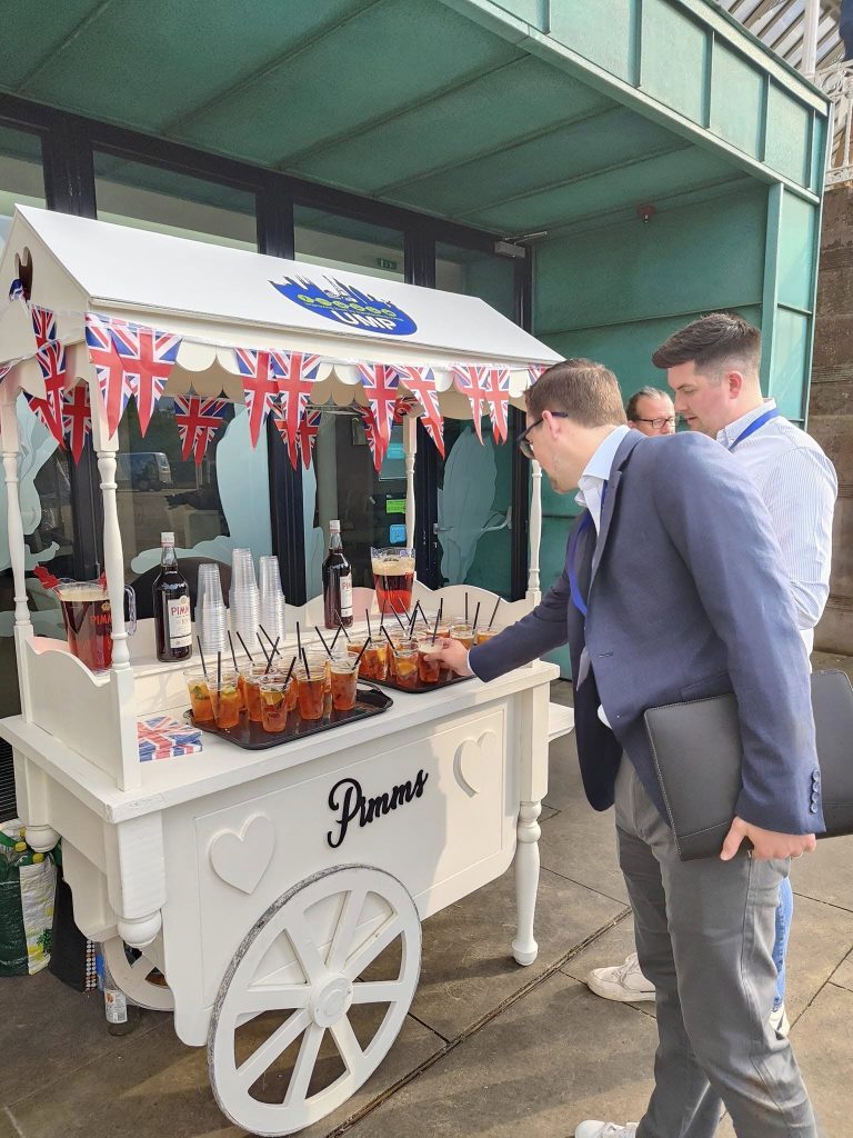 Branded Pimms cart for corporate events