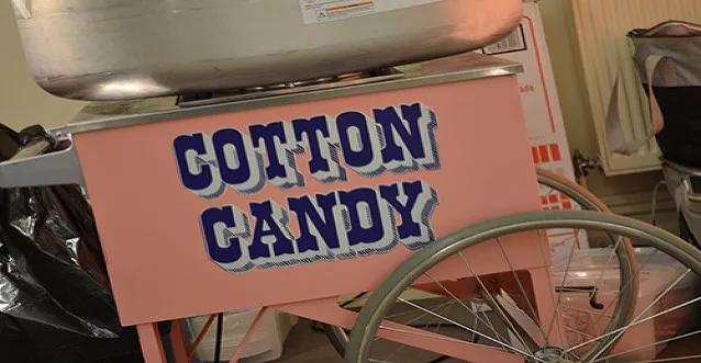 Candy floss cart for a party