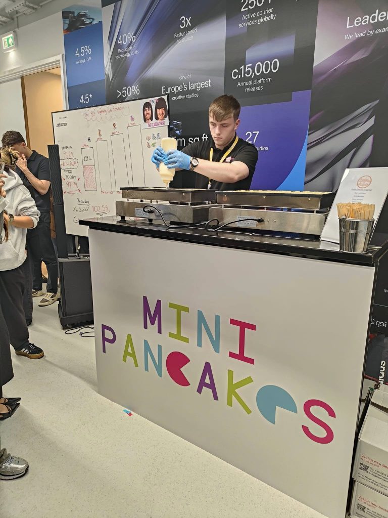 Mini Dutch pancake stand at a corporate event